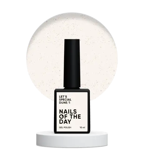[4822842020000] Nails Of The Day Let's special Dune/1 - light sand with a golden shimmer of the sun gel nail polish covering one layer, 10 ml