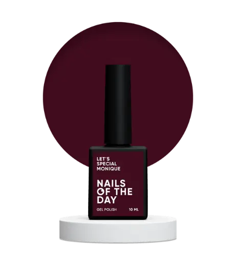 [4822840000004] Nails Of The Day Let's special Monique - dark plum gel nail polish covering one layer, 10 ml