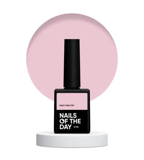 [4824355640003] Nails Of The Day Milky pink top - gentle milky pink top without a sticky layer for nails, 10 ml