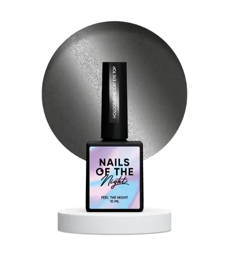 [4822030566006] Nails Of The Night Holographic Top Cat eye - a holographic top with a cat eye effect for nails without a sticky layer, 10 ml