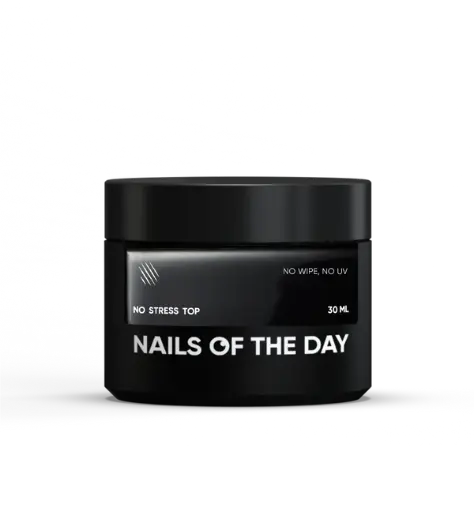 [4820412796607] Nails Of The Day No stress top no wipe — glossy top without a sticky layer and without UV filters, ANTI-SCRATCH top, 30 ml