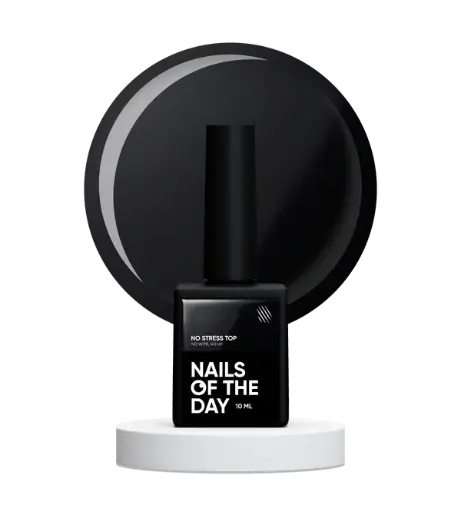 [4820411796608] Nails Of The Day No stress top no wipe — glossy top without a sticky layer and without UV filters, ANTI-SCRATCH top, 10 ml