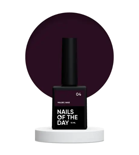[4825547652378] Nails Of The Day Malbec base 04 – stained purple-black base, 10 ml