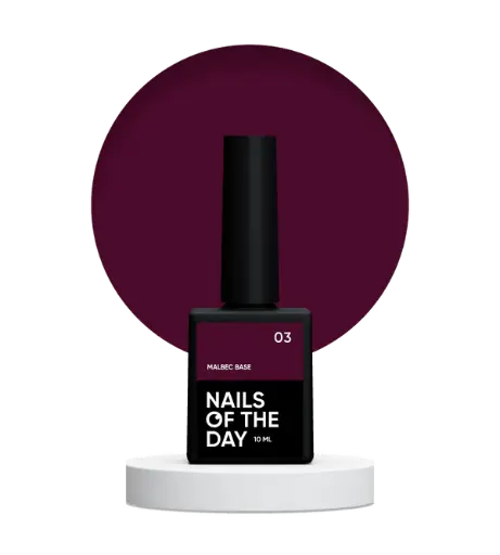 [4825547652361] Nails Of The Day Malbec base 03 – stained wine-red base, 10 ml