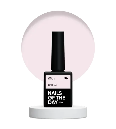 [4821221800004] Nails Of The Day Cover base NEW Formula 04 — translucent powder-pink base coat for nails, 10 ml