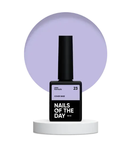[4824804600008] Nails Of The Day Cover base NEW Formula 23 — purple camouflage base coat for nails, 10 ml