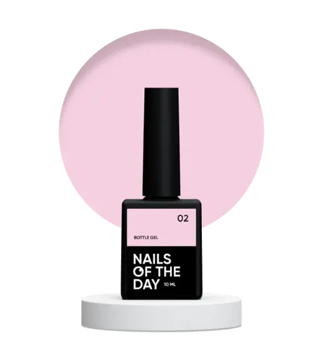 [4825547640535] Nails Of The Day Bottle gel 02 – super strong gel (pale pink), 10 ml
