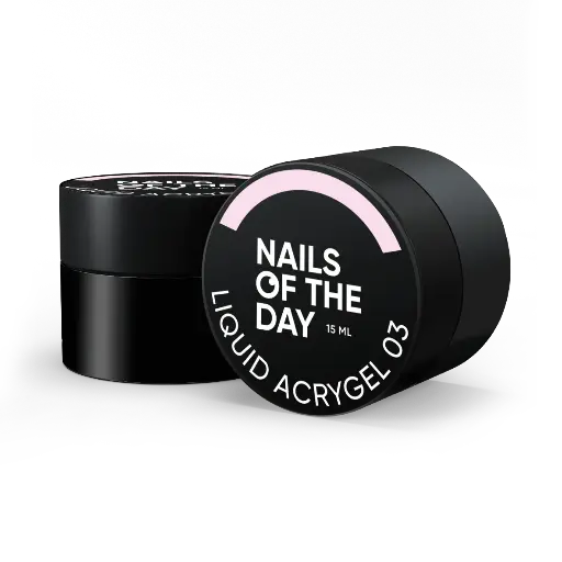 [4826433854005] Nails Of The Day Liquid Acrygel 03 — light pink liquid acrygel of a new formula for nails, 15 ml