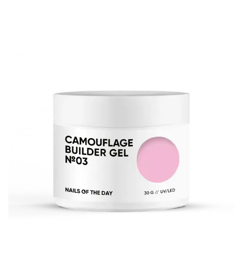 [4820020480004] Nails Of The Day Camouflage builder gel 03 — pink camouflage builder gel for nails, 30 g 