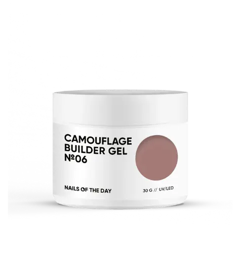 [4820020970000] Nails Of The Day Camouflage builder gel 06 — brown camouflage builder gel for nails, 30 g