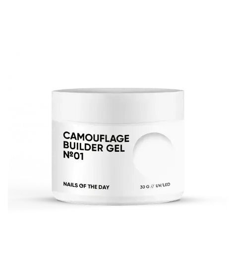 [4820020080006] Nails Of The Day Camouflage builder gel 01 — milky white camouflage builder gel for nails, 30 g