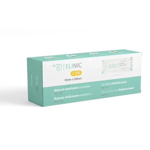 [8480201300406] Sterilization pouches autoclave  90x260mm, paper-film mixed (200 pcs) — ELINIC