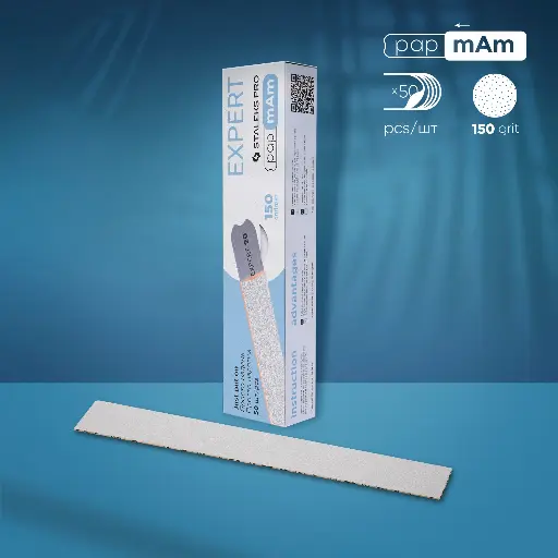 [DFCE-22-150w] Staleks Disposable white files papMam EXPERT 22 150 grit (50 pcs)