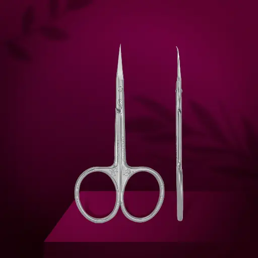 [SX-23/2m] Staleks Professional cuticle scissors with hook EXCLUSIVE 23 TYPE 2 (magnolia)
