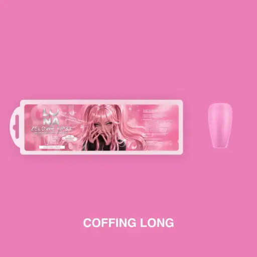 [325-1203] Lunamoon Gel Tips Coffin Long