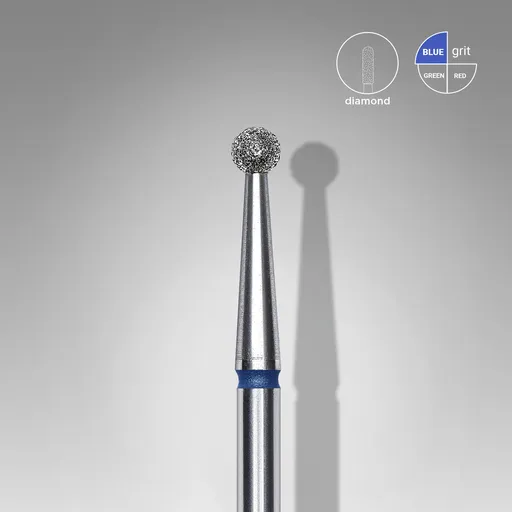 [FA01B025] Diamond nail drill bit ball blue head EXPERT diameter 2,5 mm