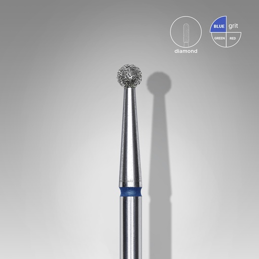 [FA01B025] Diamond nail drill bit ball blue head EXPERT diameter 2,5 mm