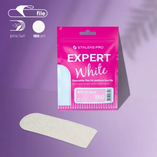 [DFE-10-180w] Limas desechables blancas para lima metálica de pie EXPERT 10 180 grit