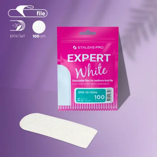 [DFE-10-100w] Limas desechables blancas para lima metálica de pie EXPERT 10 