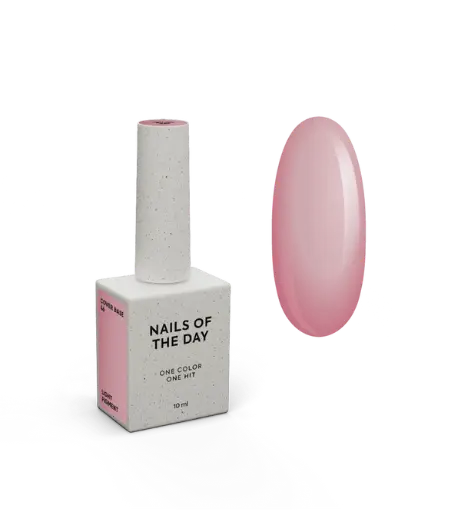 NAILSOFTHEDAY Cover Base 46 Light Pigment – lightly pigmented semi-transparent dusty pink base coat for nails, 10 ml 