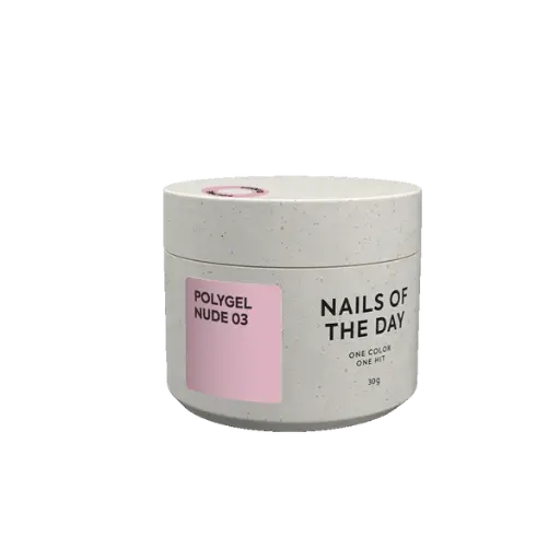 [4826714022239] NAILSOFTHEDAY Polygel nude 03 — Pale pink fine-grained polygel, 30 gm 
