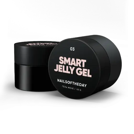 [4828632090802] NAILSOFTHEDAY Smart Jelly gel 03 — peach-beige construction gel jelly for nails, 15 gm