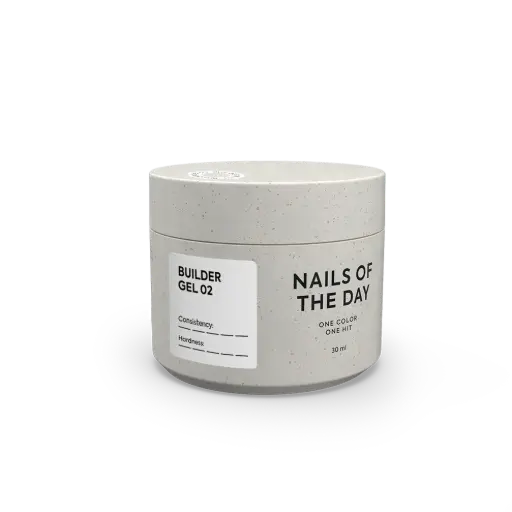 [4823698700009] NAILSOFTHEDAY Builder Gel 02 — white-milky gel for nail extensions, 30 ml 