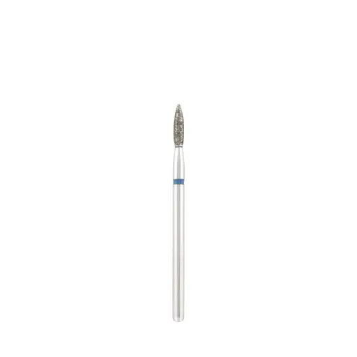 [DBS- 243B.021.SH] Diamond bit "flame" sharp blue, L- 8,0 mm., Ø2,1 mm.