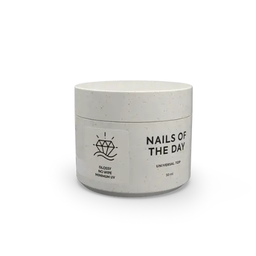 [4822529100001] NAILSOFTHEDAY Universal Top — glossy no-wipe top coat with minimal UV filters, 30 ml