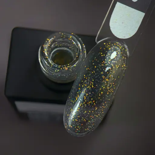 [4820991503009] NAILSOFTHENIGHT Opal top 01 — top coat with opal glitters on a transparent base, without a sticky layer and without UV filters for nails, 10 ml