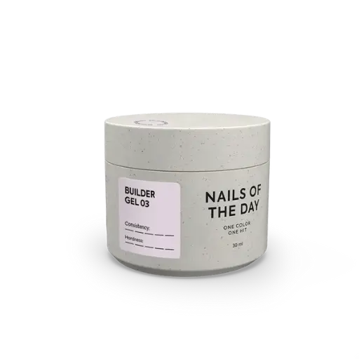 [4823698600002] NAILSOFTHEDAY Builder Gel 03 — soft pink gel for nail extensions, 30 ml