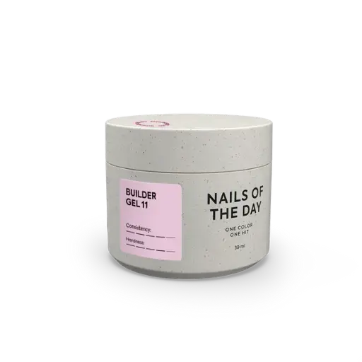 [4821431400001] NAILSOFTHEDAY Builder Gel 11 — light pink gel for nail extensions, 30 ml