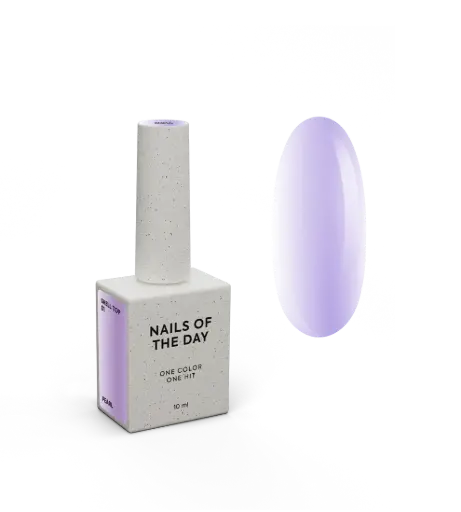 [4821136100008] NAILSOFTHEDAY Shell Top 01 New Formula — pearly top with a violet rubbing effect, no sticky layer, 10 ml