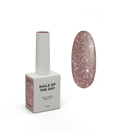 [4820695800008] NAILSOFTHEDAY Paradise 05 — graphite brown gel polish that covers the nail in a single coat, 10 ml 