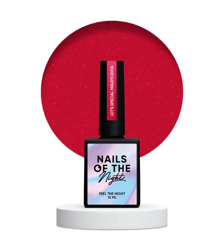 [4829173401003] NAILSOFTHENIGHT Let's special Maleficenta — dark red reflective gel nail polish covering one layer, 10 ml 