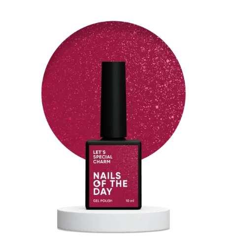 [4820569300009] NAILSOFTHEDAY Let’s Special Charm — a vibrant raspberry-pink gel polish with fine shimmer, providing full coverage in just one coat, 10 ml. 