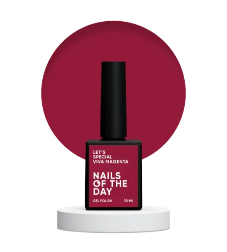 [4828632103502] NAILSOFTHEDAY Let's special Viva Magenta — cranberry gel nail polish covering one layer, 10 ml 