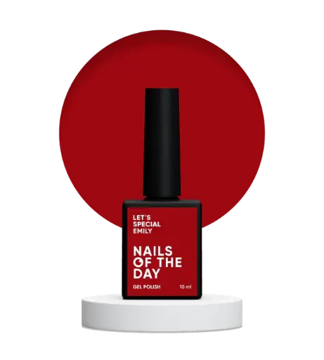 [4823560700007] NAILSOFTHEDAY Let's Special Emily - deep red one-coat gel nail polish, 10 ml 