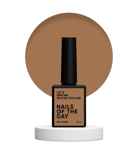 [4820365780005] NAILSOFTHEDAY Let’s Special Mocha Mousse — warm caramel beige gel polish for nails, providing full coverage in a single layer, 10 ml. 