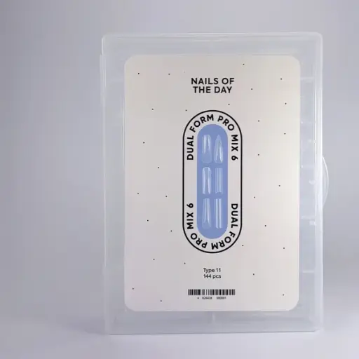 [4826438000001] NAILSOFTHEDAY Dual Form Pro Mix 6 (Type 11) - a set of dual forms including 6 types in 12 sizes each, 144 pcs total. 