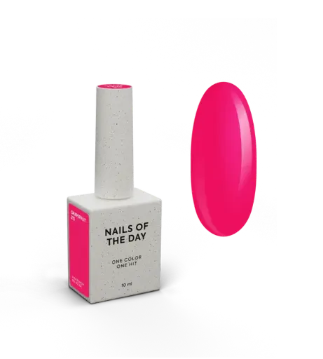 [4829912700008] NAILSOFTHEDAY Gel Polish Grapefruit-213 — neon raspberry gel polish with full coverage in one coat, 10 ml