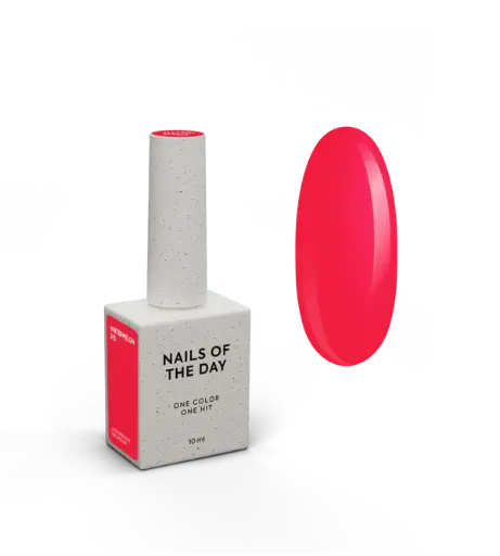 [4829912200003] NAILSOFTHEDAY Gel Polish Watermelon-215 — rich coral-red shade with full coverage in one coat, 10 ml