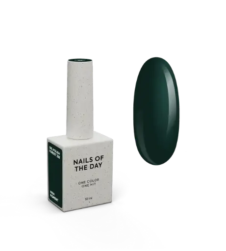 [4821231100002] NAILSOFTHEDAY Gel Polish Forest — dark green gel polish, one-coat coverage, 10 ml