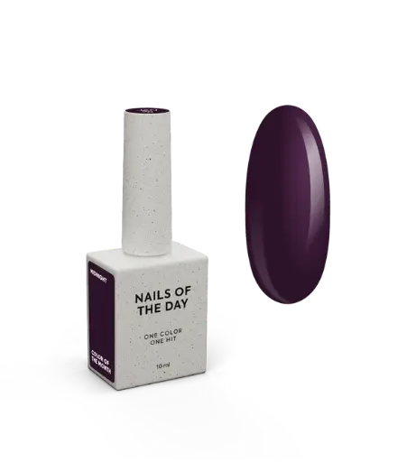 [4821320010007] NAILSOFTHEDAY Color of the Month — January 2026 Midnight — rich plum shade, full coverage in one coat, 10 ml