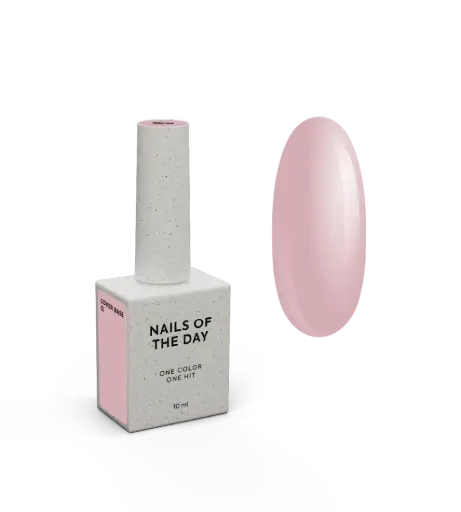 [4826420941008] Nailsoftheday Cover base NEW Formula 12 — muted beige-pink camouflage base coat for nails, 10 ml