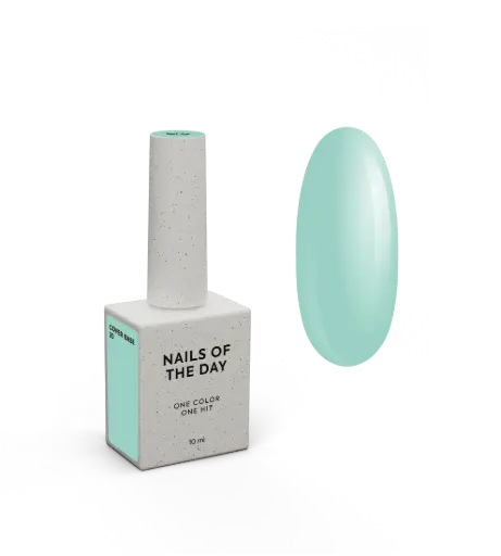 [4822821010008] Nailsoftheday Cover base NEW Formula 20 — mint camouflage base coat for nails, 10 ml