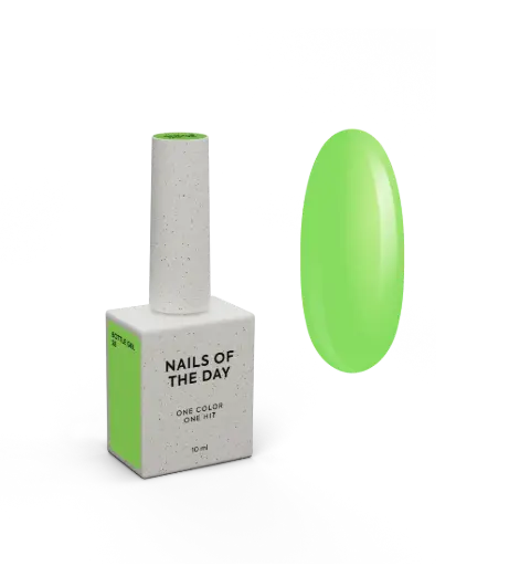 [4828741696001] NAILSOFTHEDAY Bottle Gel 28 – gel ultraresistente verde neón para el refuerzo de uñas, 10 ml