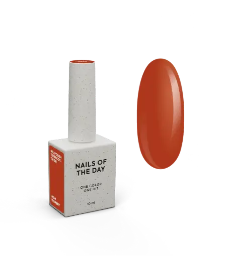 [4827784500009] NAILSOFTHEDAY Gel Polish Terracotta — esmalte semipermanente en tono terracota (ladrillo) con cobertura completa en una sola capa. 10 ml.
