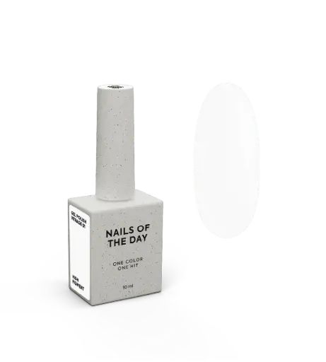 [4829874214001] NAILSOFTHEDAY Gel Polish French White 002 — esmalte semipermanente ultrablanco frío con cobertura en una capa, 10 ml