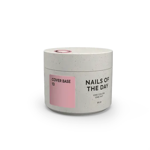 [4824418610004] Nailsoftheday Cover Base NEW Formula 13 — base camufladora en un tono rosa nude, ideal para uñas, 30 ml. 